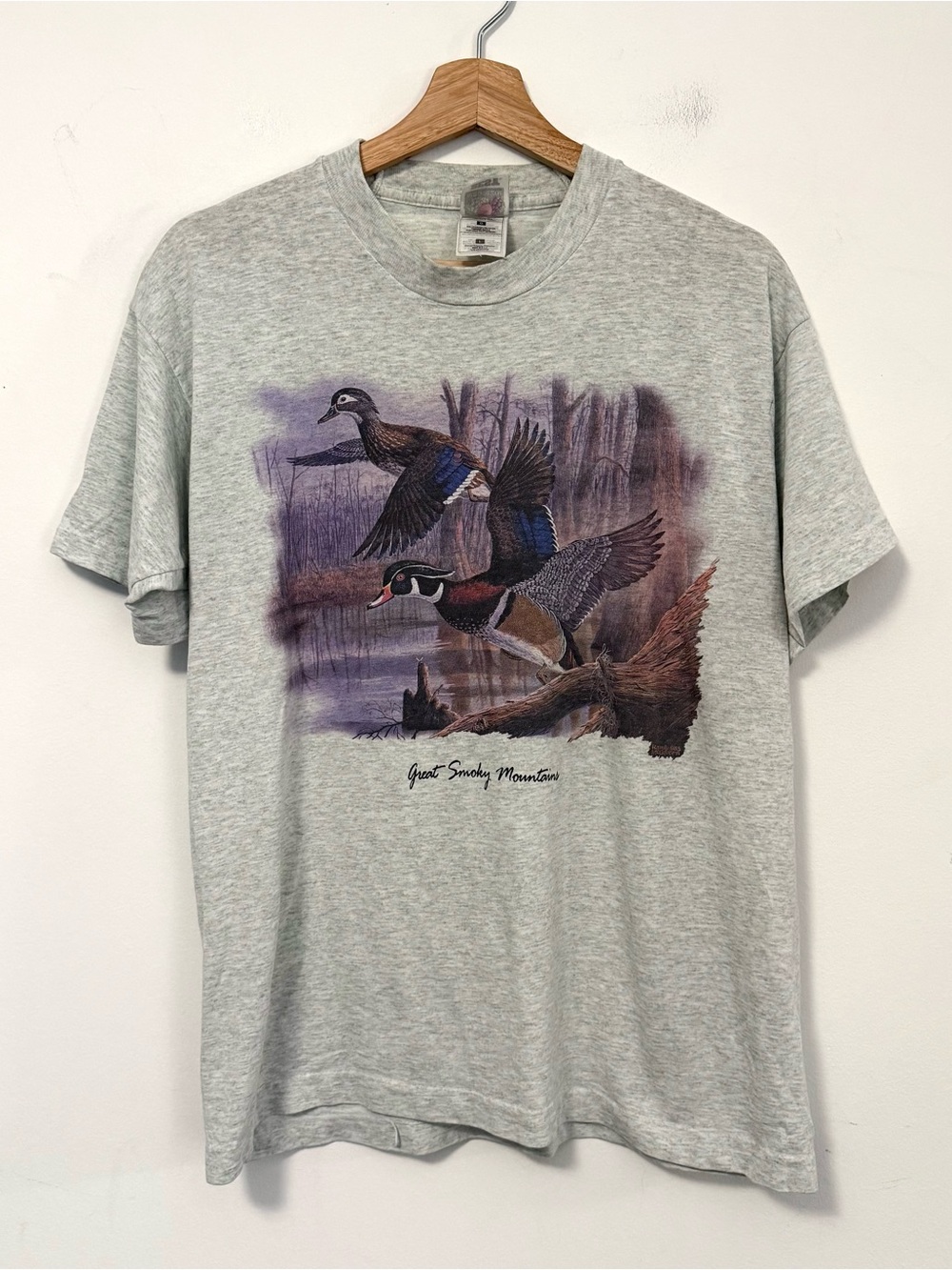 VTG 90s “Great Smoky Mountains” Duck Mallard Outdoor Single Stitch Graphic Tee
